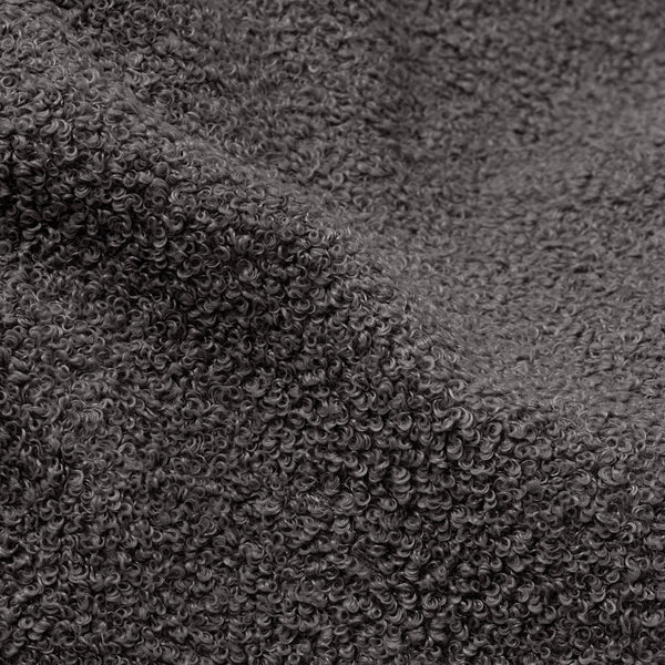 Kleine Voetenbank - Boucle Graphite Grijs Fabric Close-up Image