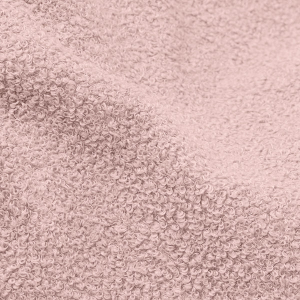 Kleine Ronde Voetenbank - Boucle Roze Fabric Close-up Image