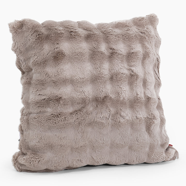 Extra Grote Kussenhoes 70 x 70cm - Namaakbont Bubble Mink 02