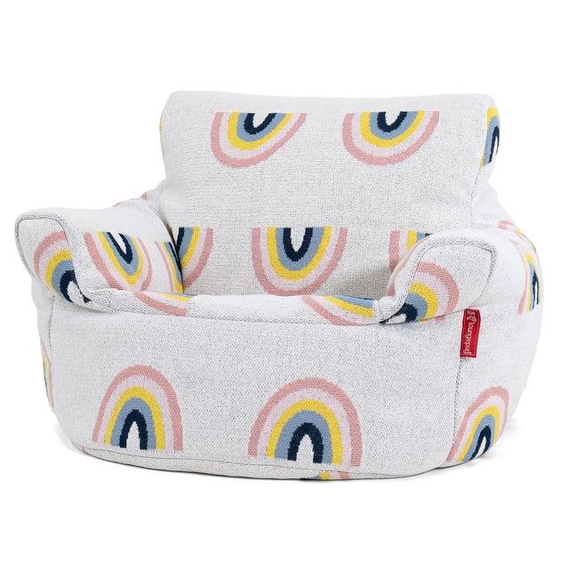 Kleuterfauteuil Zitzak 1-3 jaar oud - Gebreid Regenboog 01