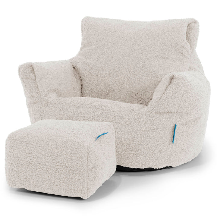 Kleuterfauteuil Zitzak 1-3 jaar oud - Boucle Ivoor 02