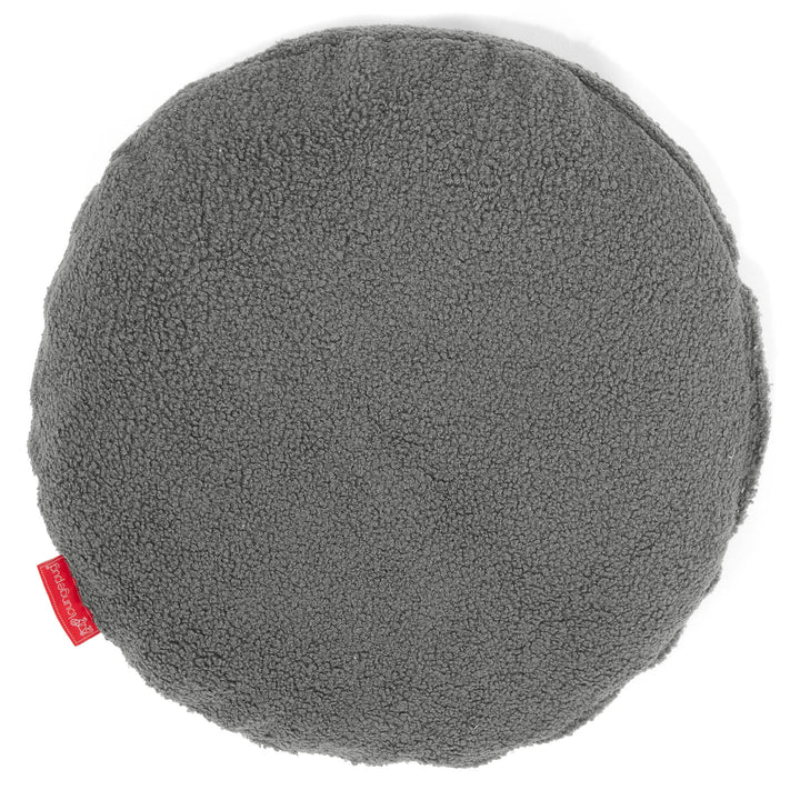 Kussenhoes Rond 50cm - Boucle Grijs 01