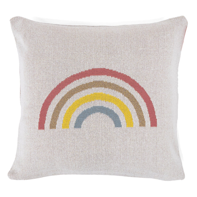 Kussenhoes 47 x 47cm - Gebreid Regenboog 01