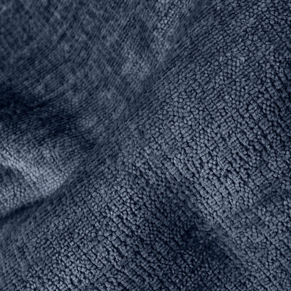 Grote Voetenbank - Chenille Marineblauw Fabric Close-up Image