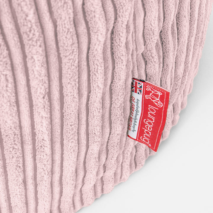 Ronde Poef - Corduroy Blozen Roze 02