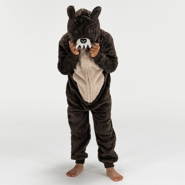 Animal Fleece-onesie voor Kinderen - Beer 04