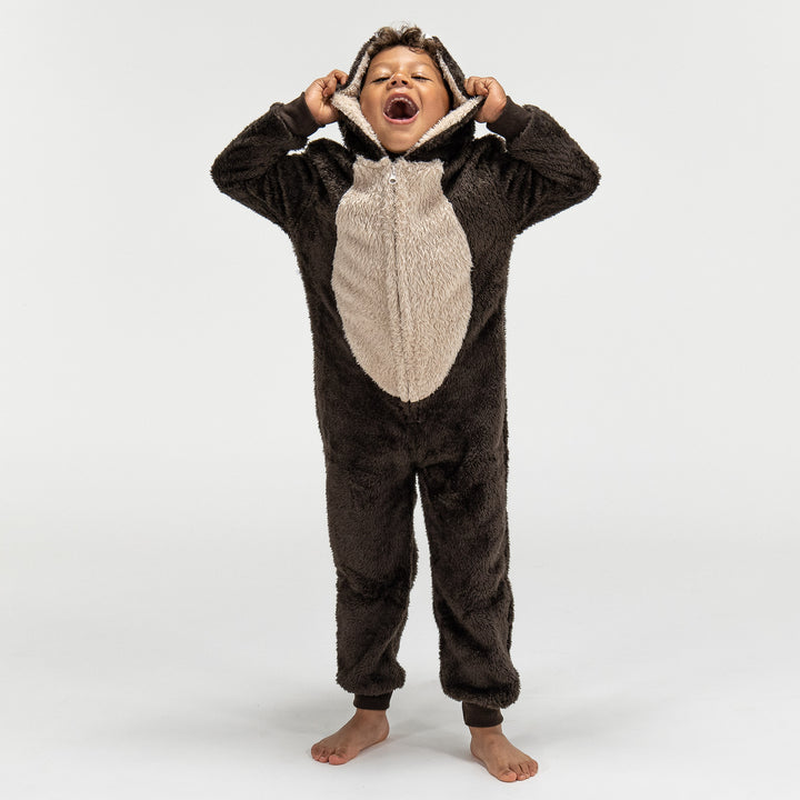 Animal Fleece-onesie voor Kinderen - Beer 05