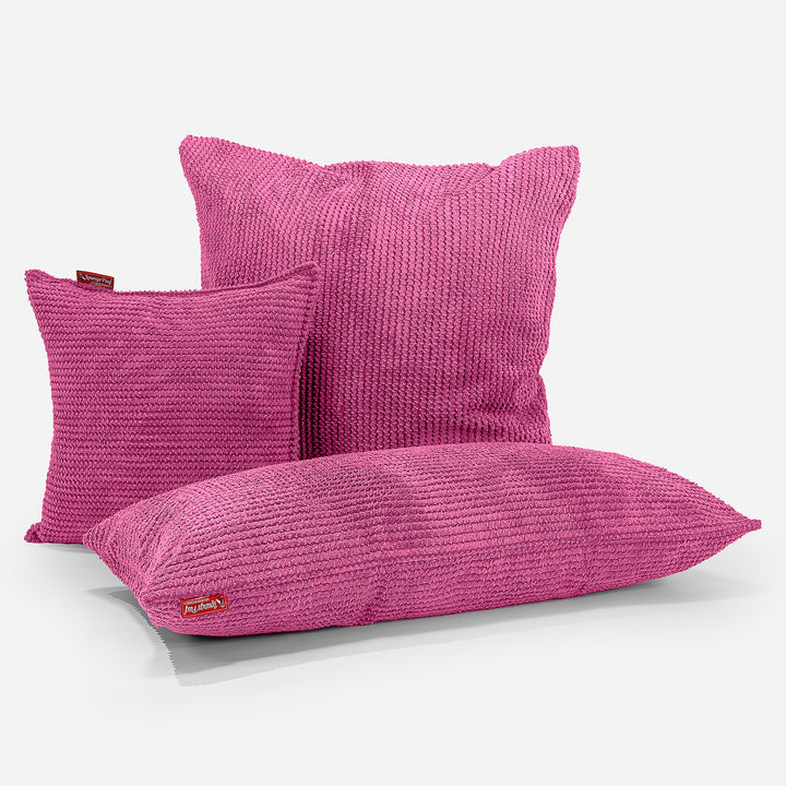 Extra Grote Kussen 70 x 70cm - Pompom Roze 04