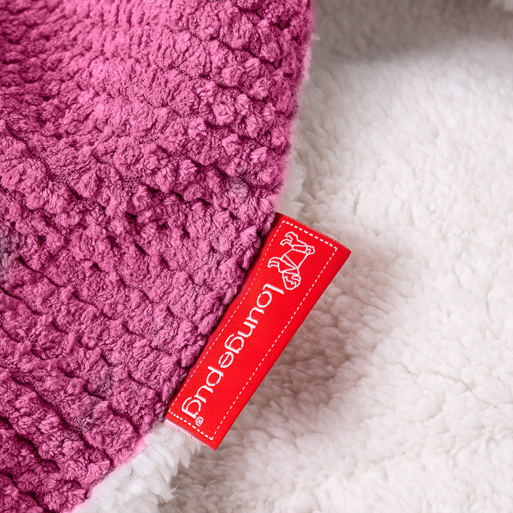 Sherpa-sprei / Deken - Pompom Roze 04