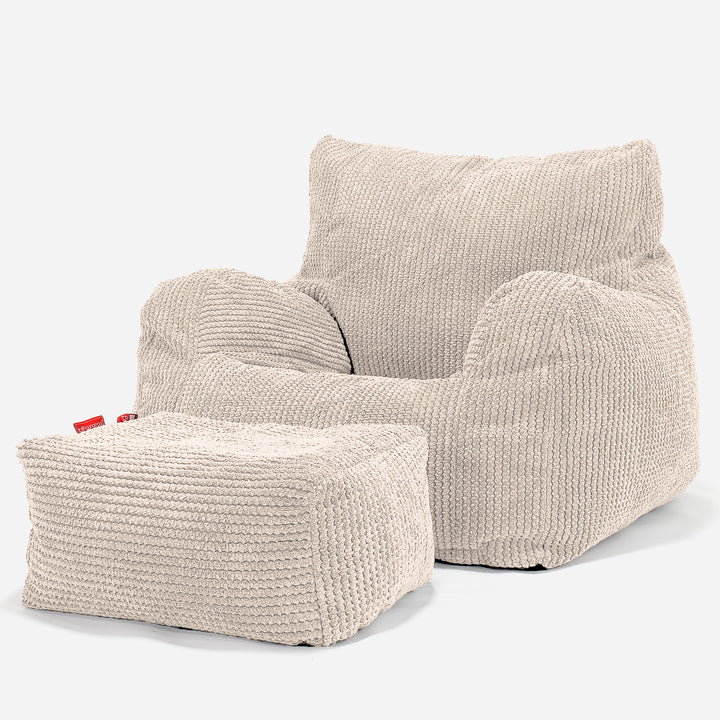 Zitzak Fauteuil - Pompom Crème 02